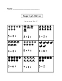 Single Digit Addition Worksheets