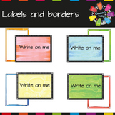 Watercolor Borders and Labels