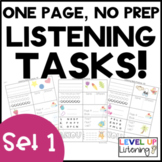 1 Page No Prep Auditory Discrimination Identification Comprehension Set 1