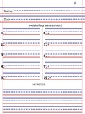 Weekley spelling -vocabulary evaluation format