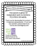Fry's First 100 Practice Pages