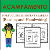 Portuguese Emergent Readers & Handwriting: O ACAMPAMENTO WORKSHEETS