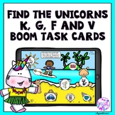 Boom Cards Unicorn Articulation Activity K, G, F and V Sounds