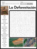La DeforestaciÂ¨Â®n Sopa de Letras | Bosques | Deforestation Word Search in Spanish