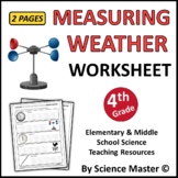 Measuring Weather Worksheet