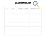 EDITABLE Digital and Print Copy Context Clues Graphic Organizer
