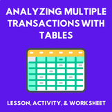 Analyzing Multiple Transactions with Tables