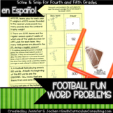 Spanish Football Fun Facts (4th-5th) Solve and Snip? Interactive Word Problems