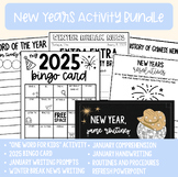 New Years Activity Bundle, Resolutions, Goal Setting, Goals, January Activitites