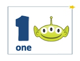 Toy story numbers flash cards