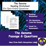 The Genome Reading Worksheet **Editable**