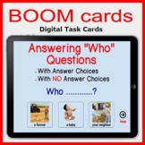 Answering Who Questions with and without Answer Choices and Real Photographs