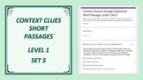 Context Clues in Google: Short Passages, Level 1, Set 5