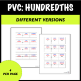 Place Value Chart (Hundredths): Bilingual