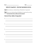 Battle of Long Island - Historical Explanation Activity