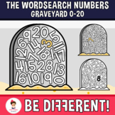 Wordsearch Numbers Clipart Graveyard (0-20)