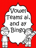 Vowel Team ai and ay Bingo