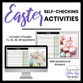 Easter Self-Checking Activities | Google Sheets