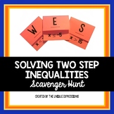Solving Two-Step Inequalities Scavenger Hunt Activity