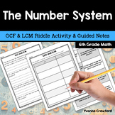6th Grade Math | Greatest Common Factor and LCM Activity & Guided Notes