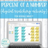 Percent of a Number DIGITAL Matching Activity for Google Drive Distance Learning