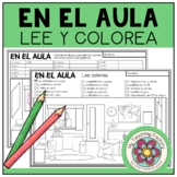 EN EL AULA - Lee y colorea
