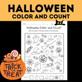 Halloween Color and Count Worksheet
