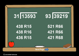 5 Digit Divided By 2 Digit Division PowerPoint Quiz + Matching Worksheet & Key!