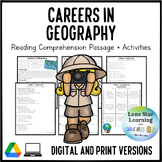 World Cultures Careers in Geography Passage & Activities- NO PREP!