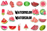 Watercolor Watermelon Clipart