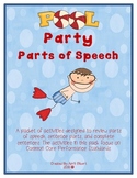 Pool Party Parts of Speech