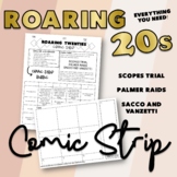 Roaring Twenties Social Conflicts Comic Strip Activity