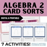 Functions Card Sort Bundle | Algebra 2