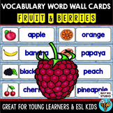 PERSONAL WORD WALL FOLDER FRUIT ACTIVITIES ESL LABELS WORD WALL WITH PICTURES