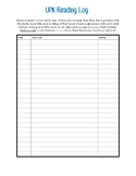Book report and reading log
