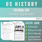 1.2 - Colonial Era Guided Reading Questions - SSUSH1