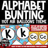 Alphabet Bunting Pennants Set (x148) - HOT AIR BALLOONS CLASSROOM DECOR