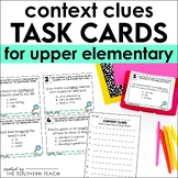 Context Clues Task Cards Vocabulary Activity Review - Print and Digital