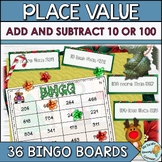 Christmas Place Value Bingo Game | Mentally Add and Subtract 10 or 100