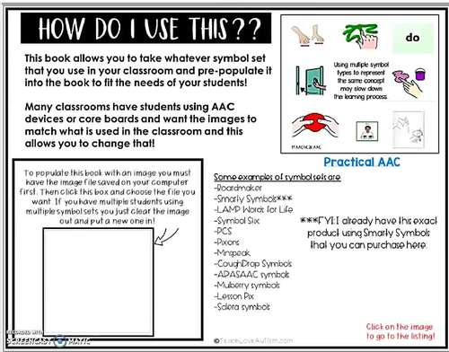 Core Vocabulary Editable Symbol Adapted Book: LOOK
