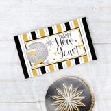 New Year's Eve Treat Candy Cookie Confetti Bag Toppers / 3 Sizes