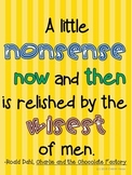 Roald Dahl Quote "Nonsense" Poster