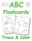 ABC Flashcards Color and Trace