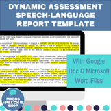 Dynamic Assessment Speech-Language Report Template