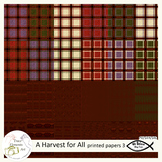 A Harvest for All Printed 12"x12" Digital Papers 3 (Maroon)