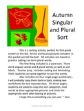 Autumn Singular and Plural Sort
