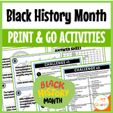 Black History Month Scavenger Hunt + Escape Room Bundle for Grades 4,5,6