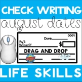 Writing Checks - August Dates - BOOM CARDS