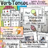 VERB TENSES Interactive Notebook, Video Lessons, Grammar Activities Google