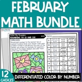 Valentine's Day Math Color by Number Fun Activities Packet 3rd Grade Valetines